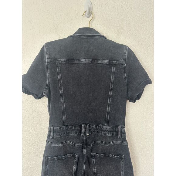 PAIGE Black Denim Jumpsuit - Picture 8 of 13